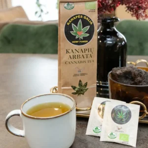 Ekologiška kanapių arbata + kanapių arbata dėžutėje