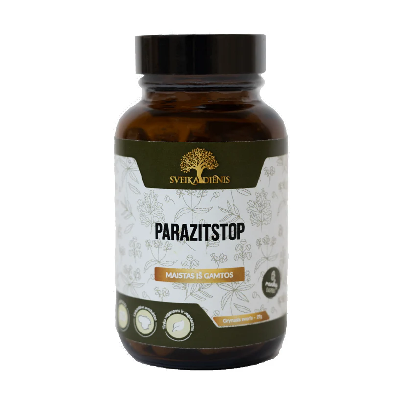 parazitostop 1 naturalus papildas parazitostop organizmo valymui